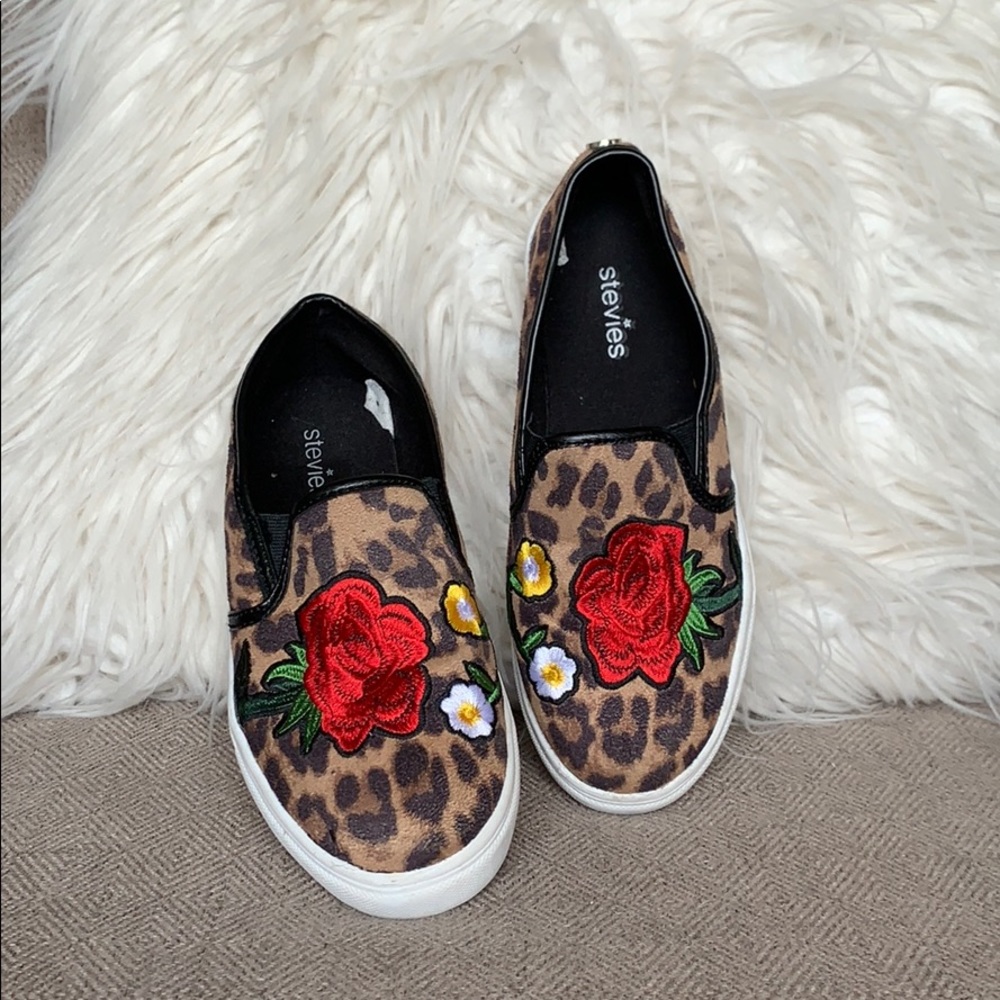 Stevies Cheetah & Rose Flats